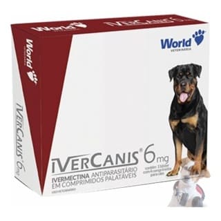 Remedio para carrapato, pulgas e sarna Ivercanis 3mg C/4 Comprimidos